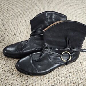 Corso Como Ankle Boots Womens Size 9.5 M Black Leather